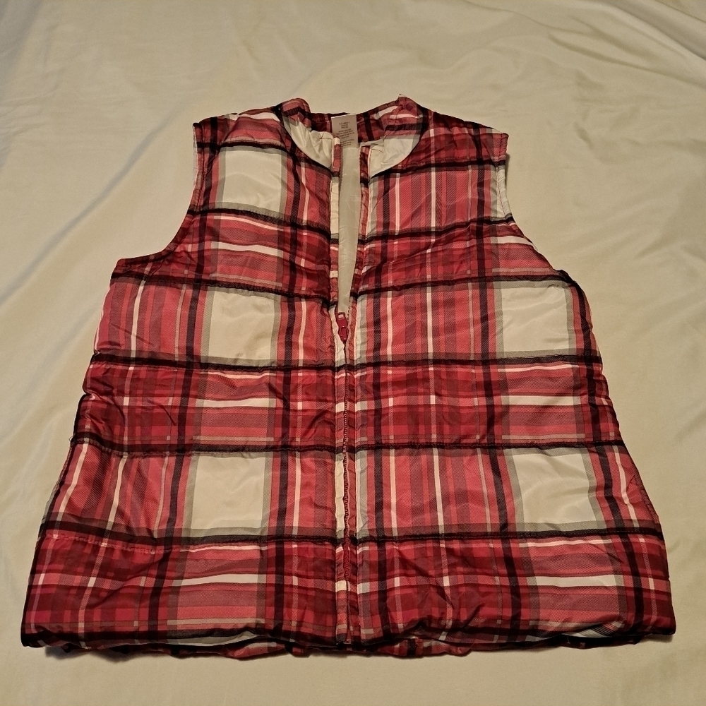 Gymboree Outlet girls size Large or 10-12 plaid zip up vest